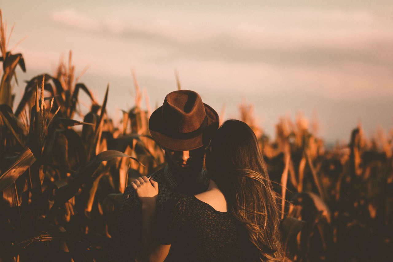 couple in field