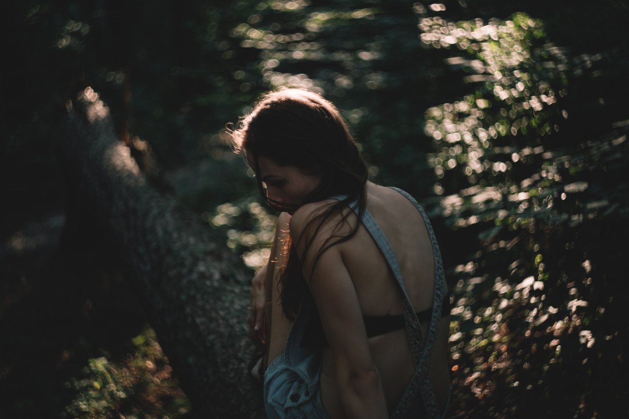 girl in forest