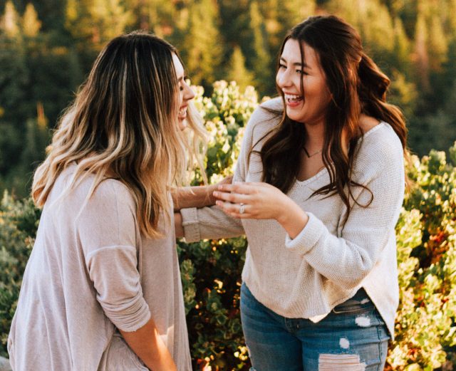 A group of friends laughing