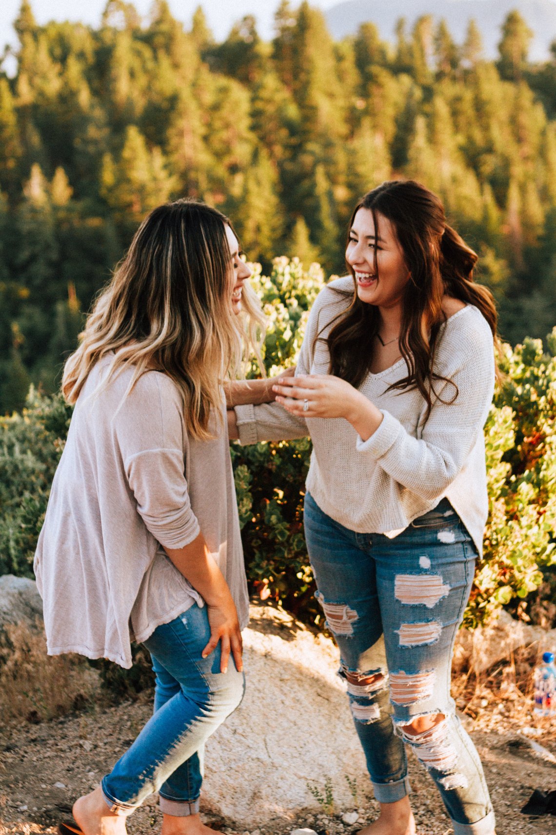 A group of friends laughing