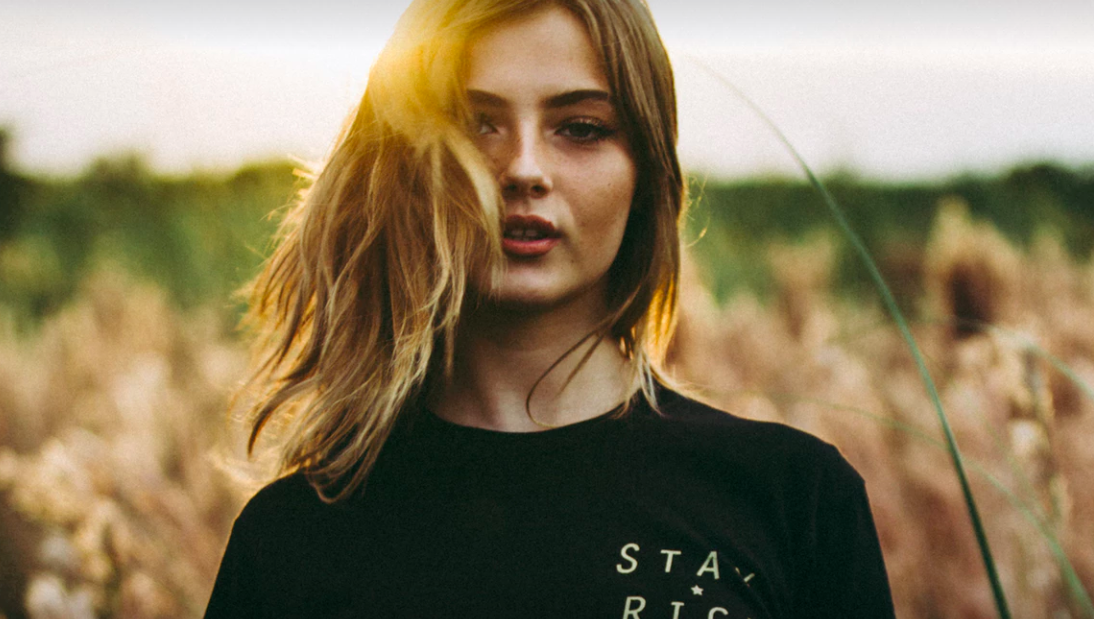 Girl in corn field