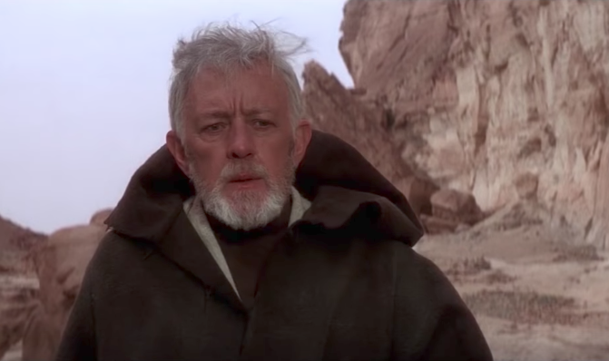 Obi-Wan Kenobi in a star wars film