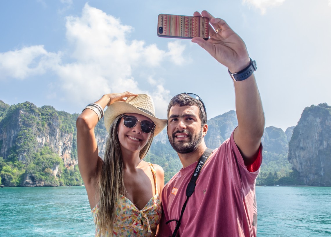 couple taking selfie