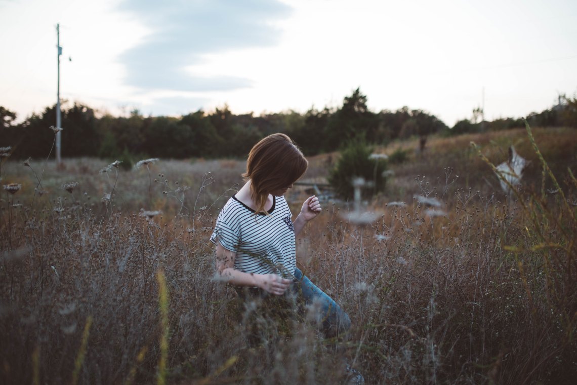 woman in field