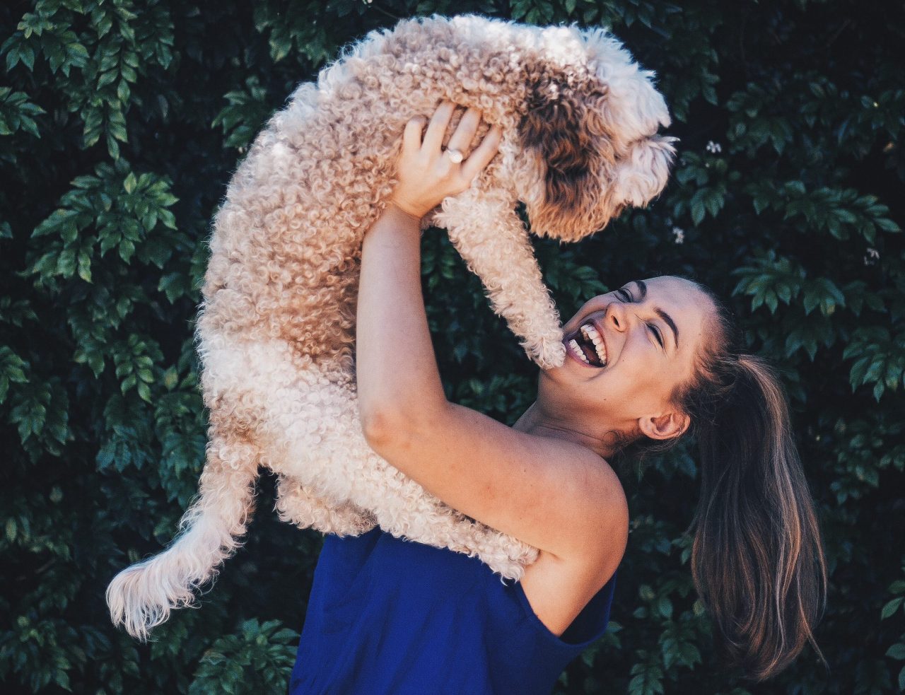 Girl with her dog