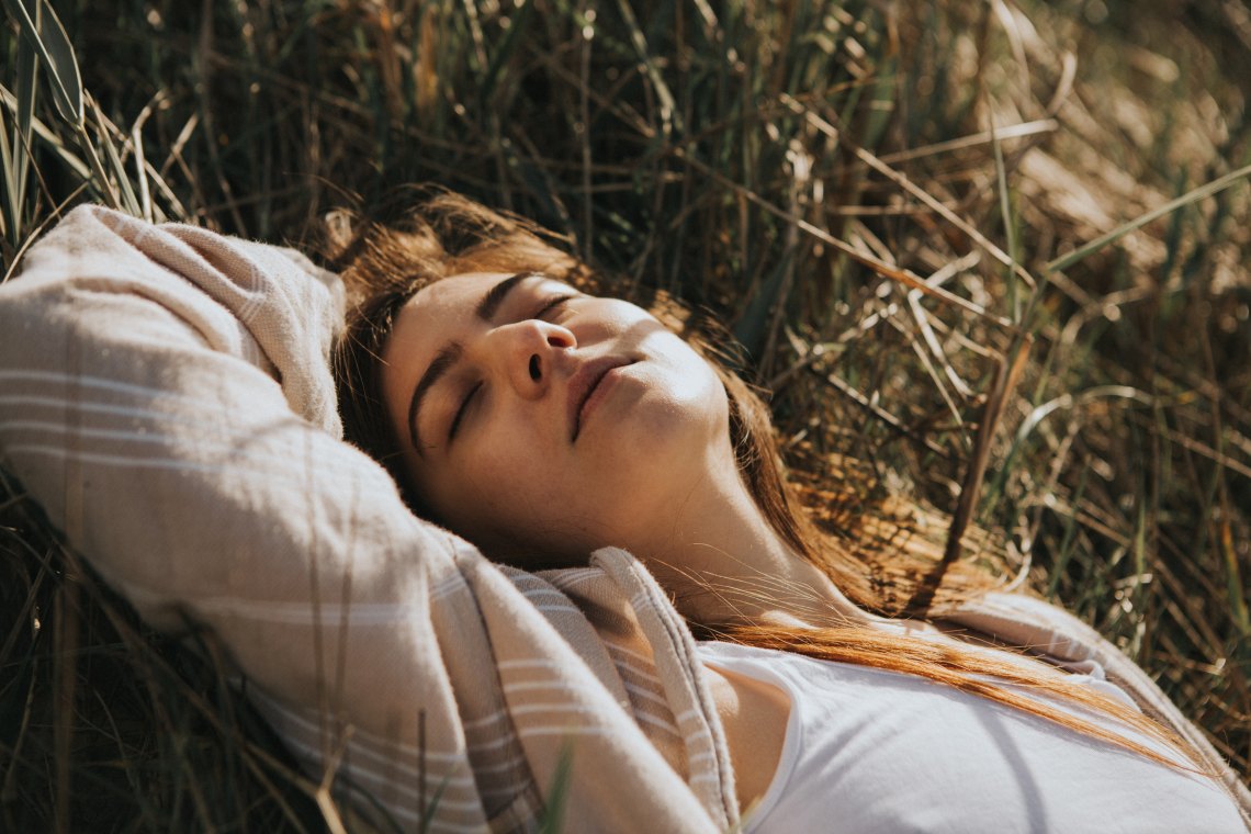 woman in field