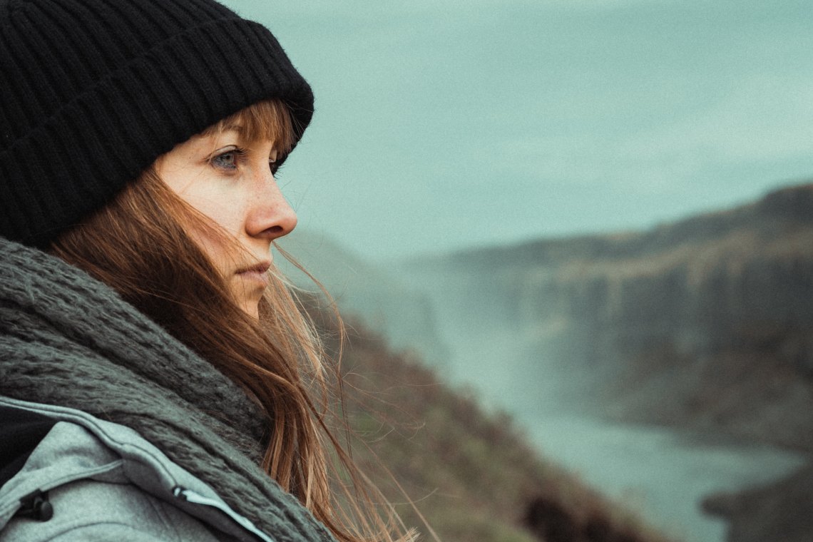 girl looking out at the world, deep thinking, searching for yourself