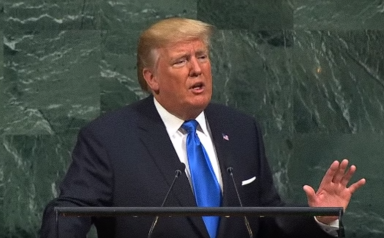 Donald Trump's speaking at his UN Debut