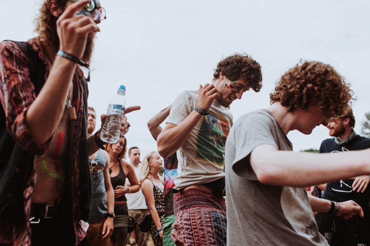 People dancing at a concert