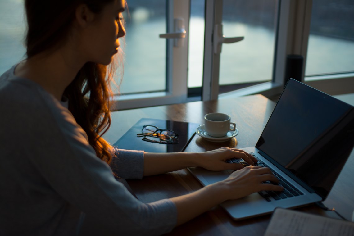 Girl working