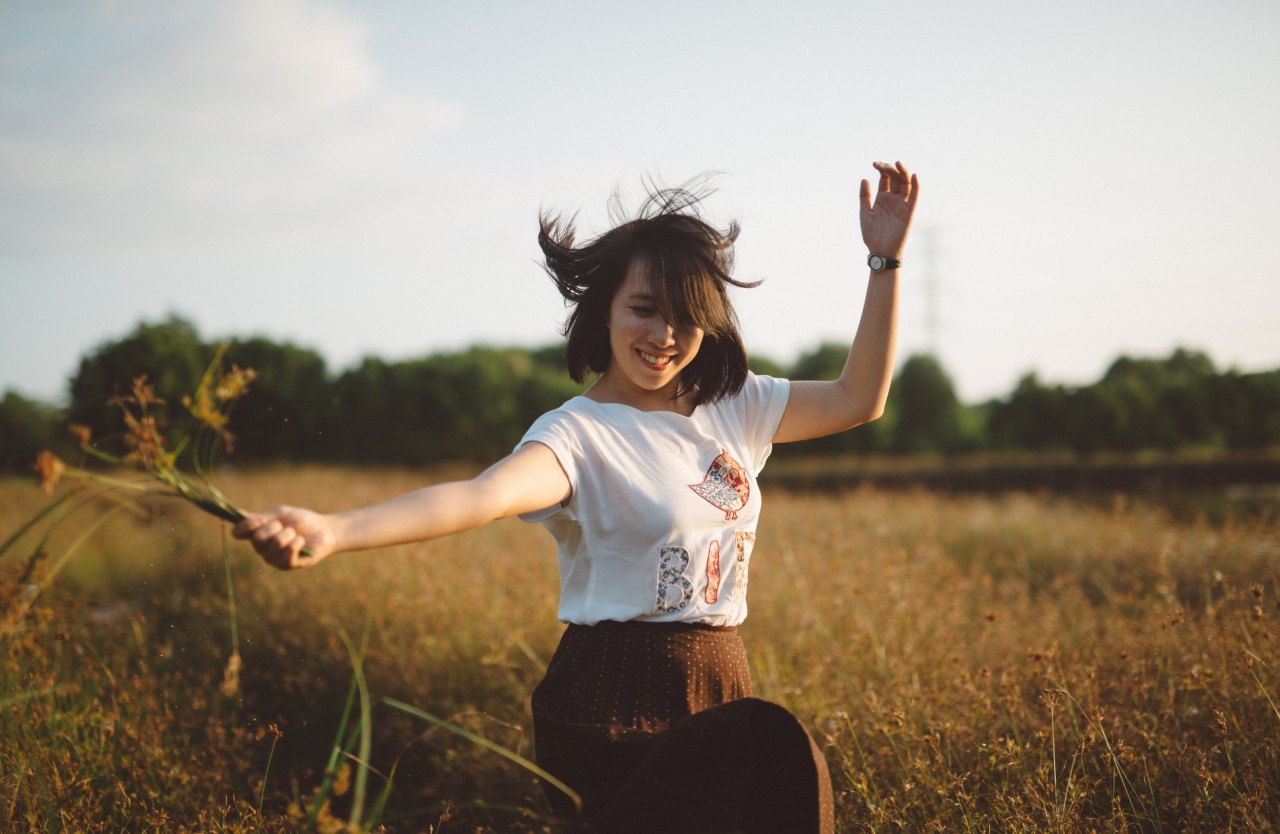 Woman in field