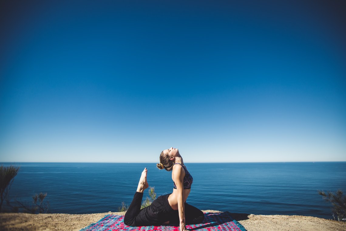 woman doing yoga