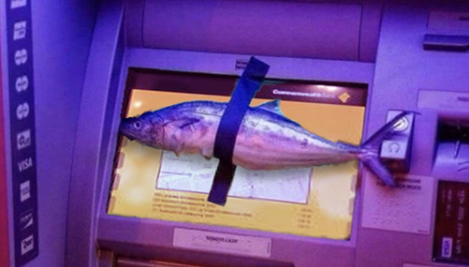 This Man Couldn’t Get The ATM To Work, So He Taped A Fish To It For A Truly Bizarre Reason