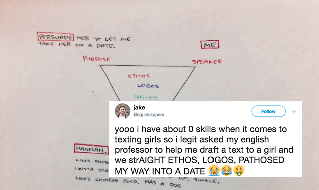 This Guy Didn’t Know How To Ask His Crush Out So His English Professor Helped Him Draft The Perfect Text