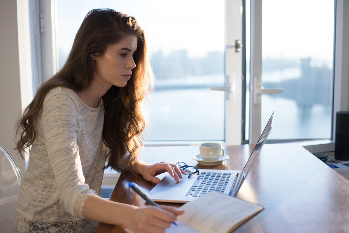 Girl focused on her career