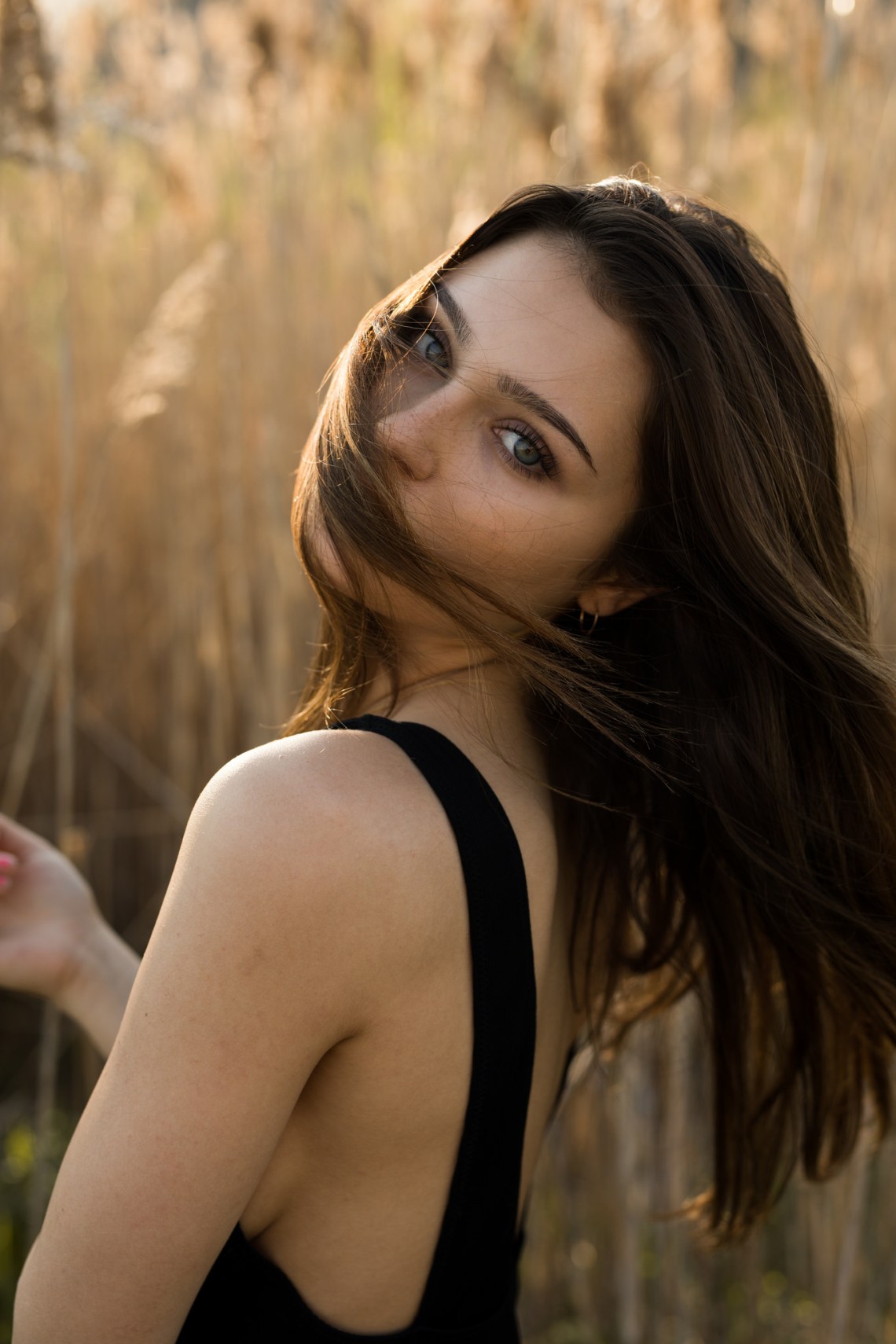 girl in a field 