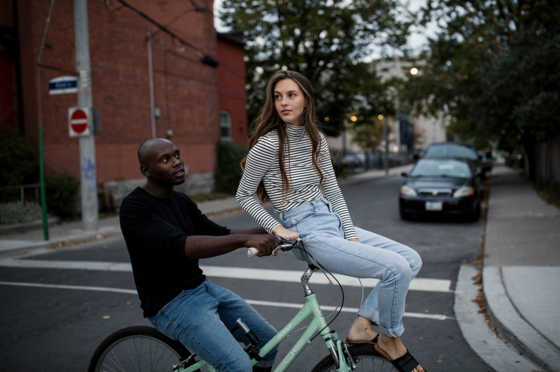 couple on bicycle ride