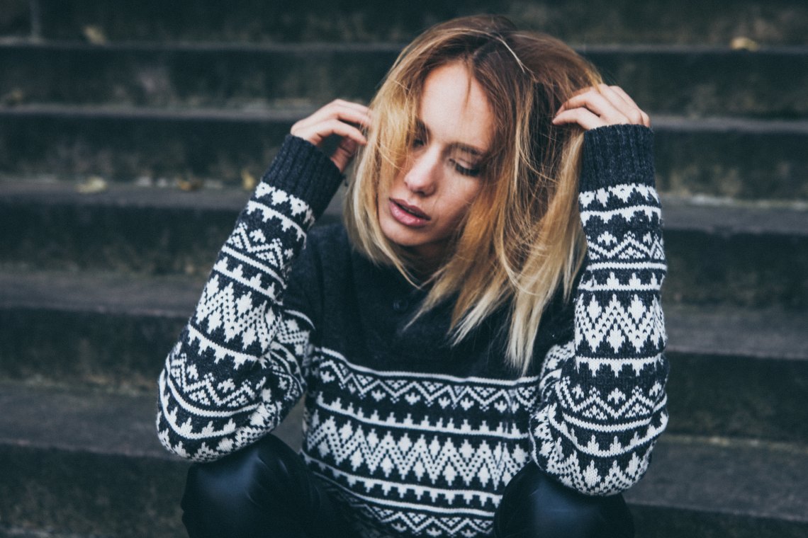 girl in sweater