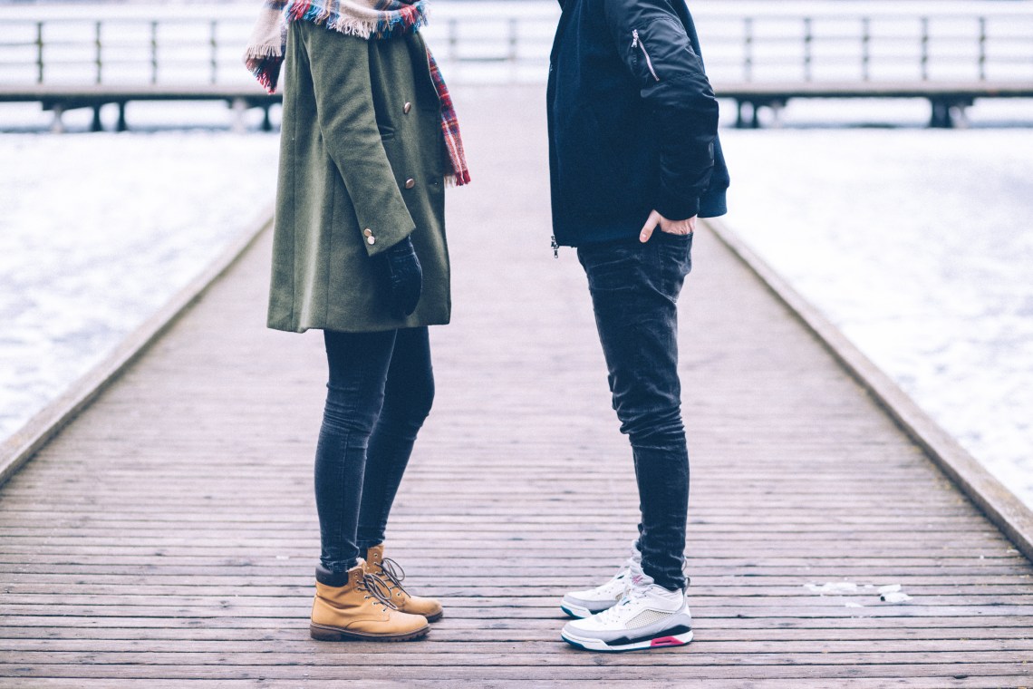 couple standing together