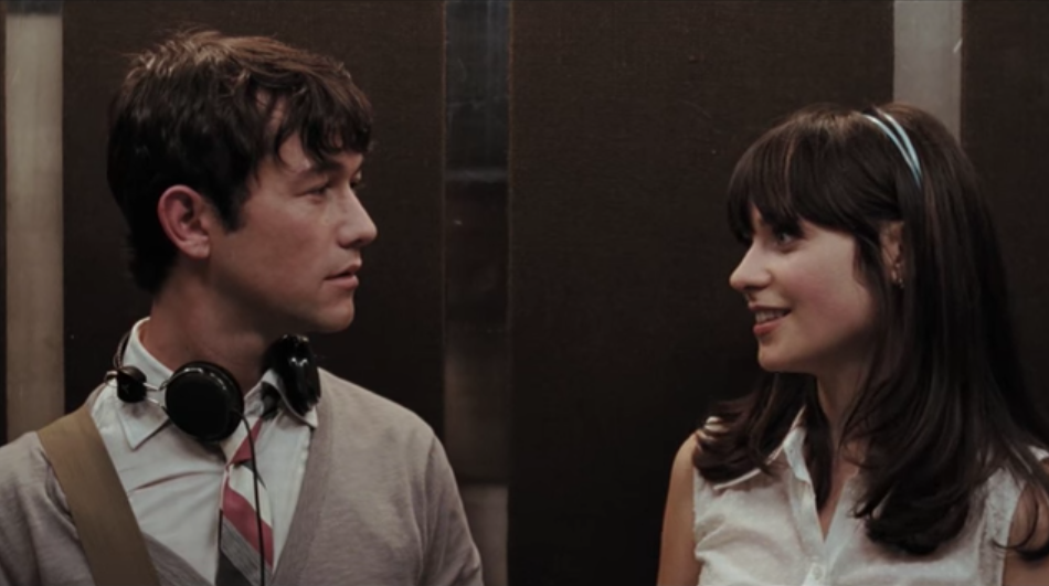 Joseph Gordon Levitt and Zoe Deshanel in (500) Days Of Summer