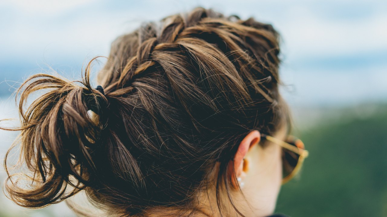 girl with a braid