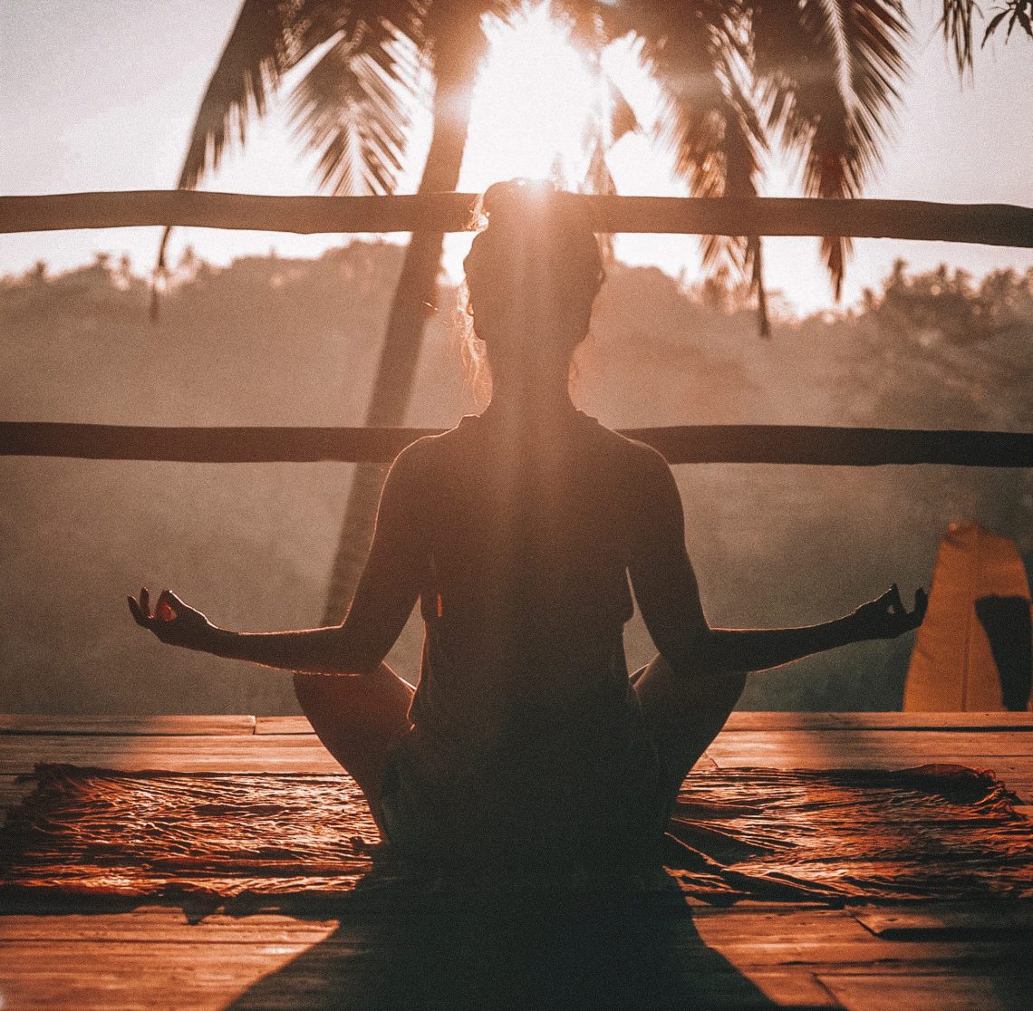 woman meditating