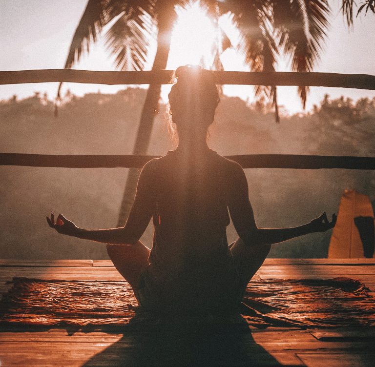 woman meditating