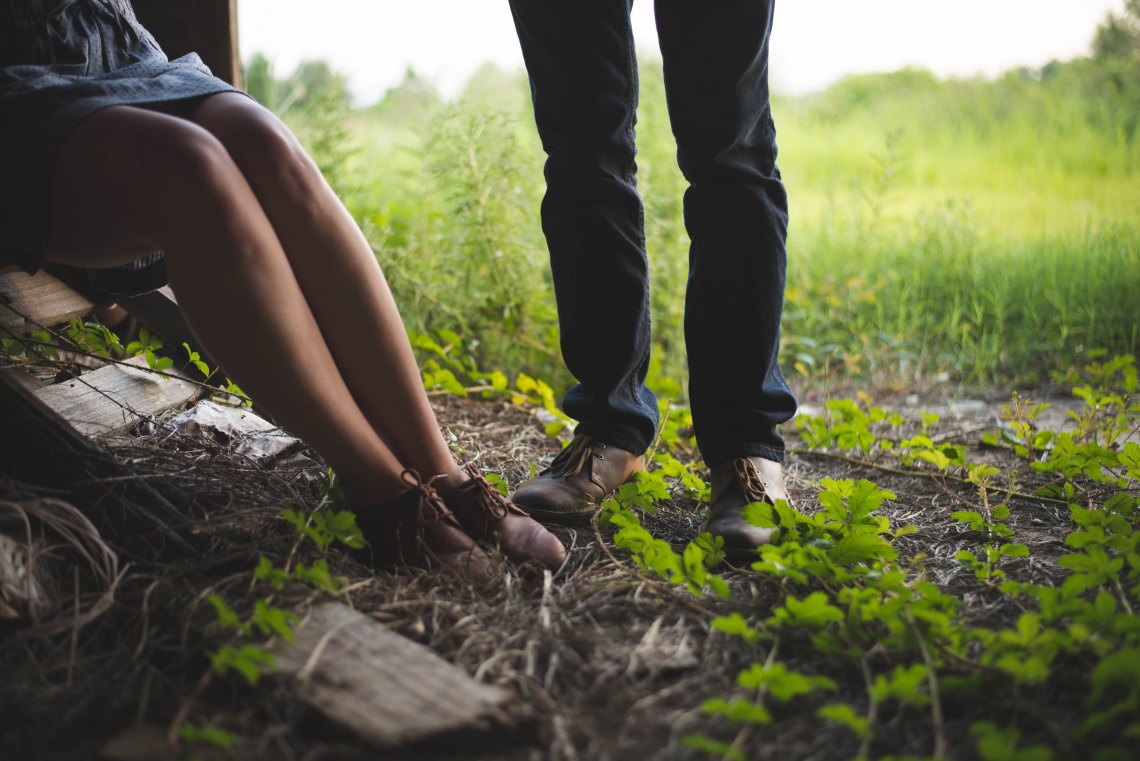 couple outside can only see legs