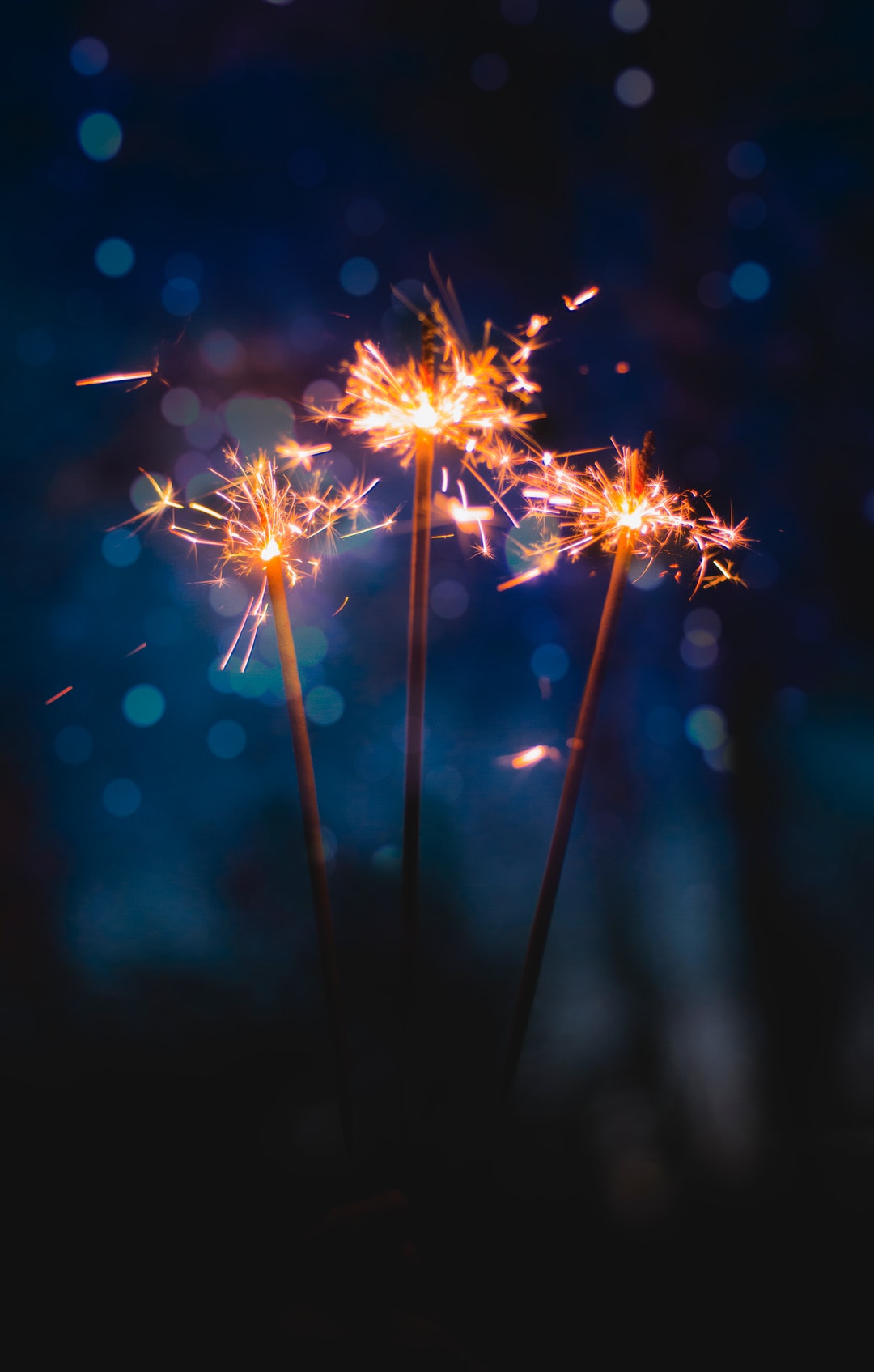 three sparkler sticks