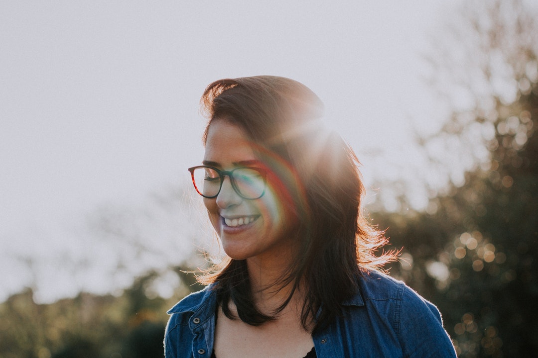 woman smiling