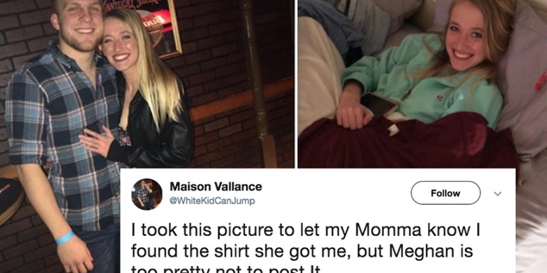 This Guy Sent A Photo Of His GF To His Mom, But Twitter Noticed He Forgot To Take Out One Tiny NSFW Detail