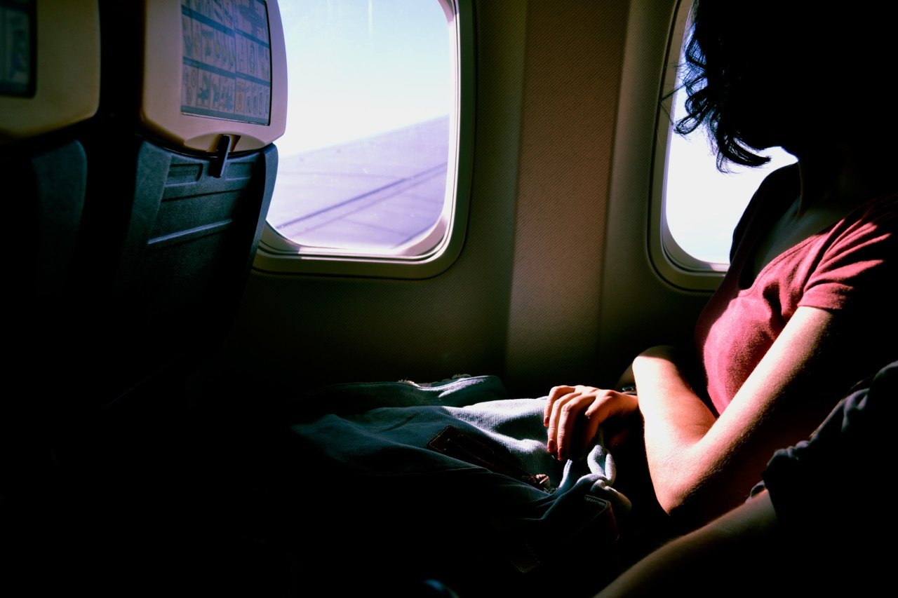 girl on a plane