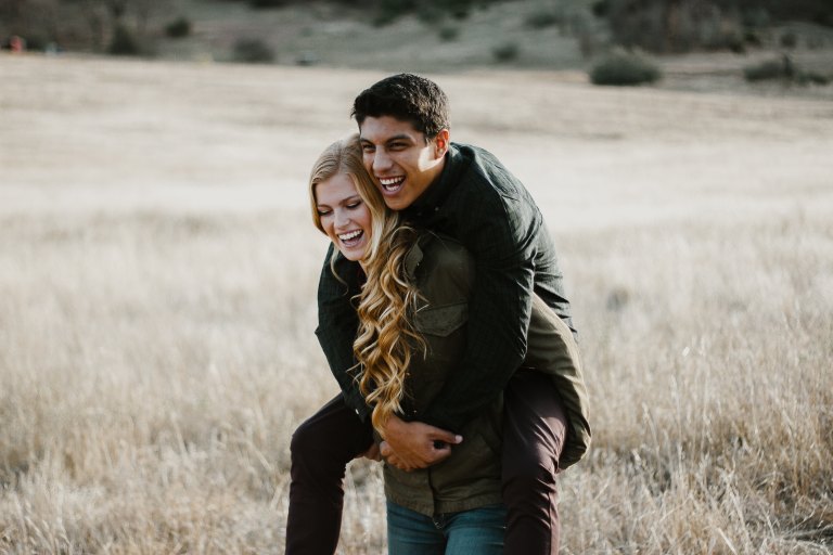 couple in field