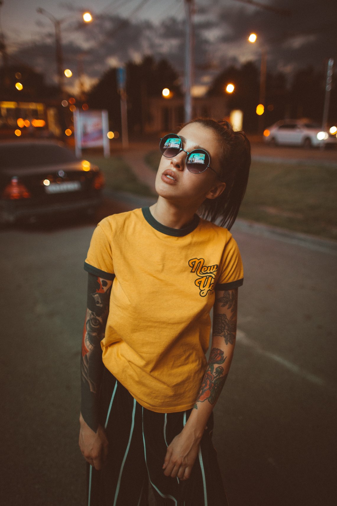 girl in a yellow shirt