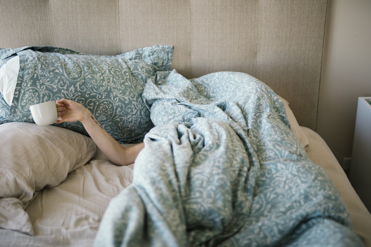 woman sleeping in bed