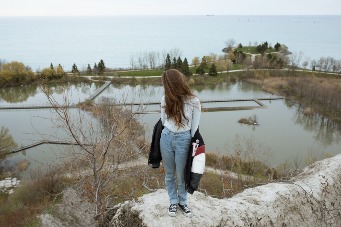 woman reflecting 