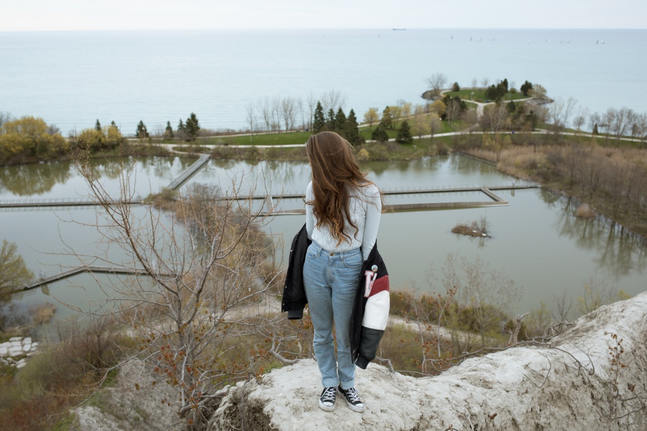 woman reflecting