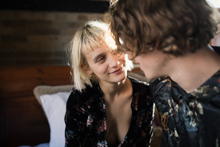 couple looking lovingly at each other