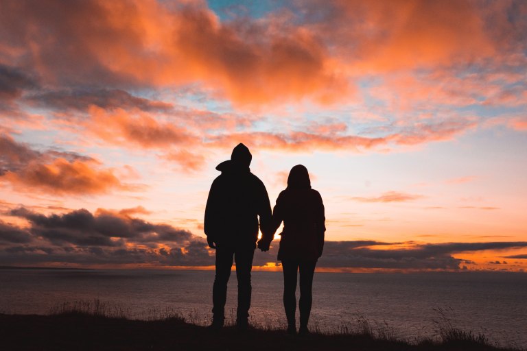 couple watching sunset