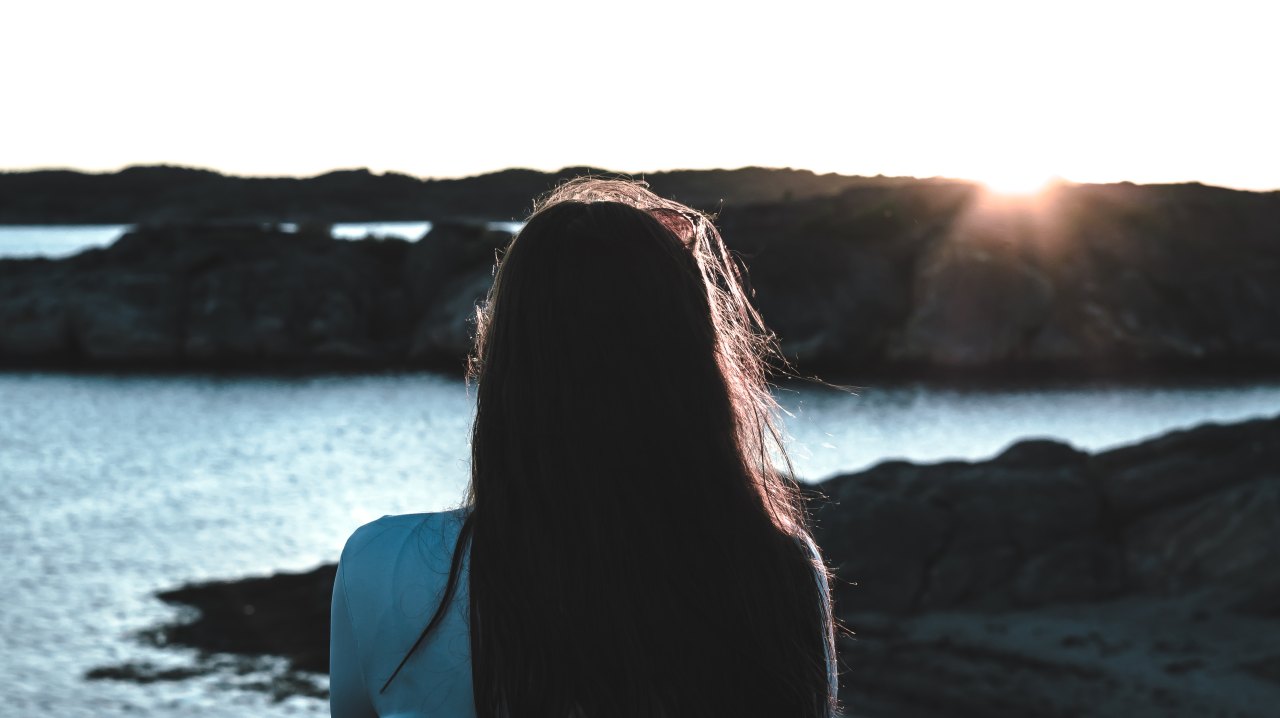 girl looking out