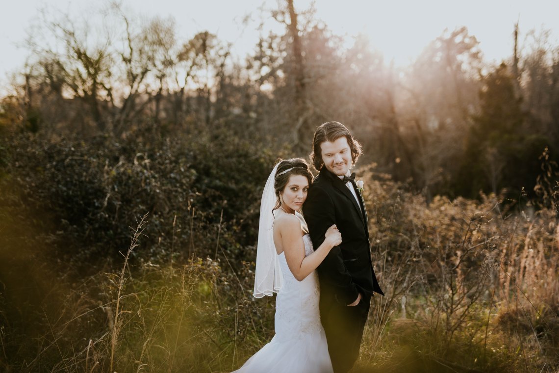 married couple on wedding day