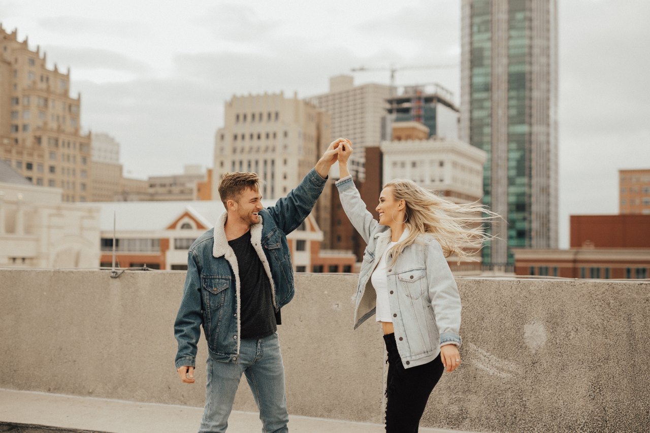 woman and man dancing