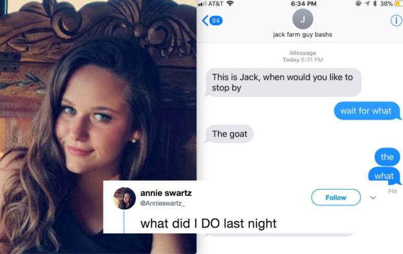 The girl who woke up to horrifying texts messages saying she bought a goat