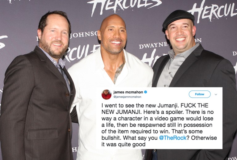 Dwayne the Rock Johnson and a tweet about Jumanji