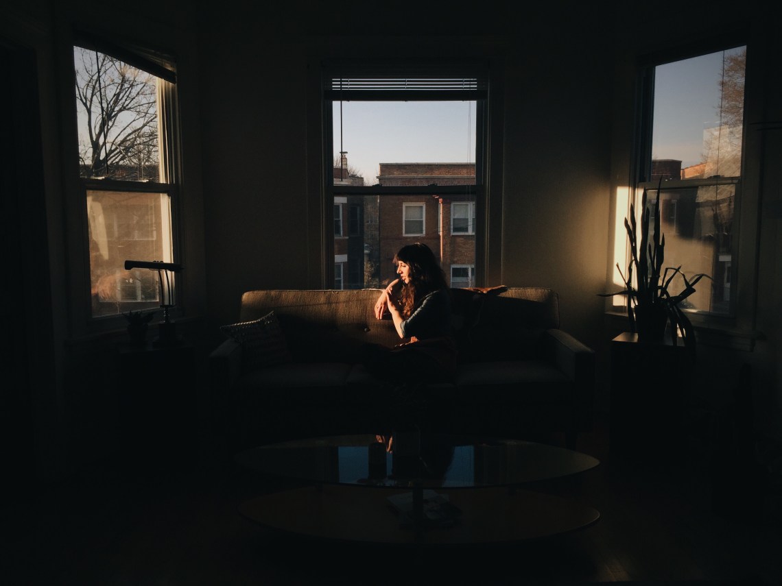 woman on couch