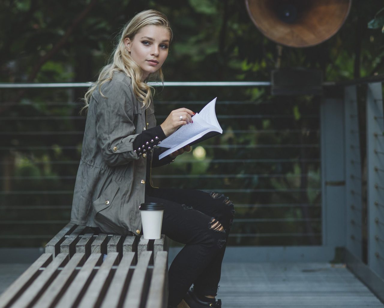 A girl reading a bestselling book