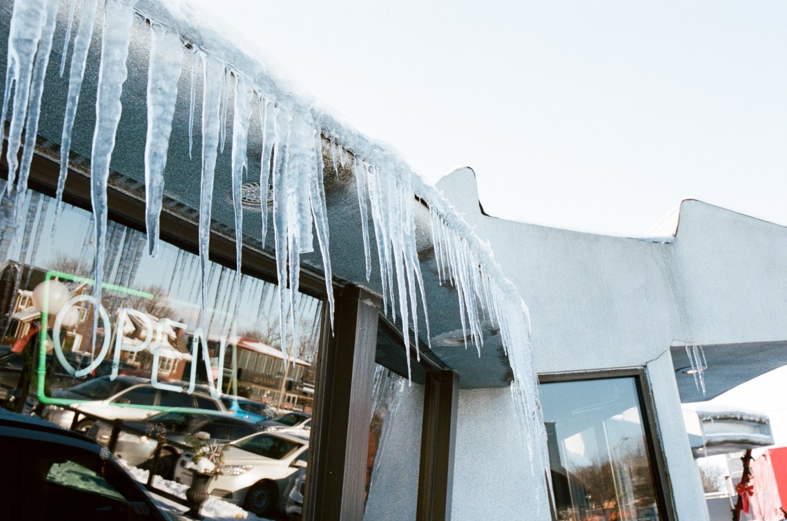 icicles on diner