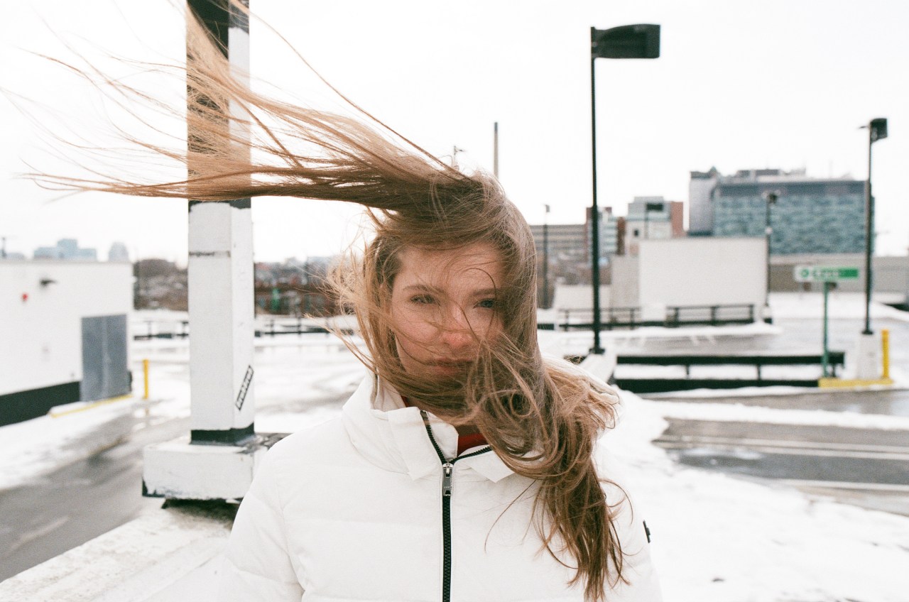 girl with crazy hair, not defined by pain