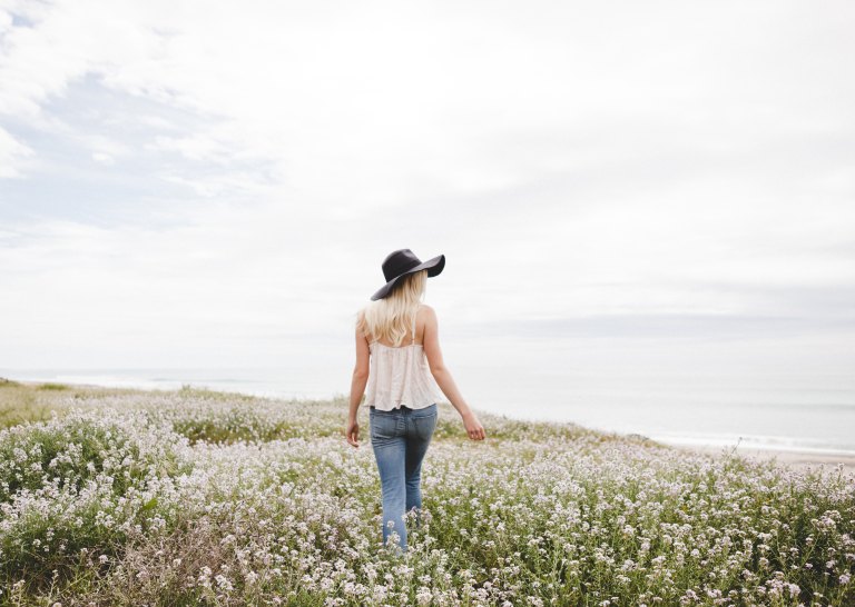 woman in field