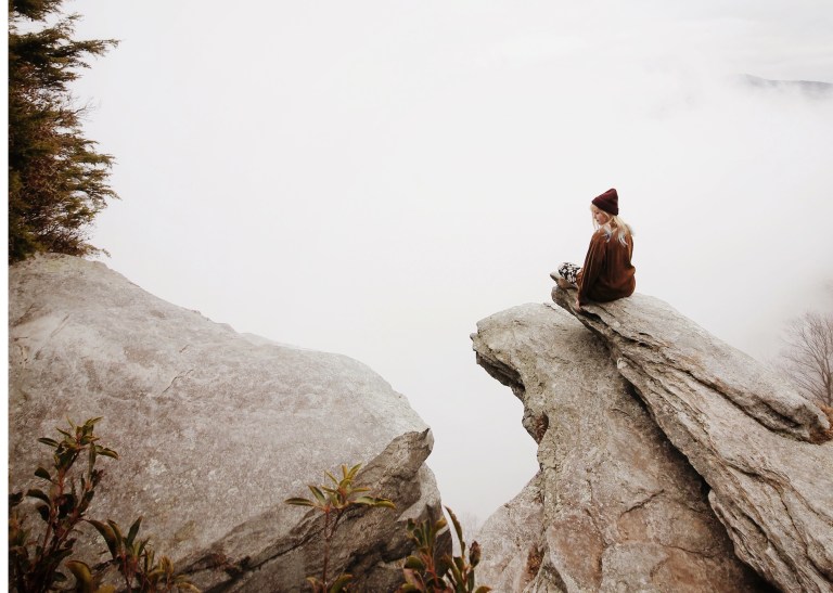 balance, girl on rocks, finding peace, slowing down, slow down